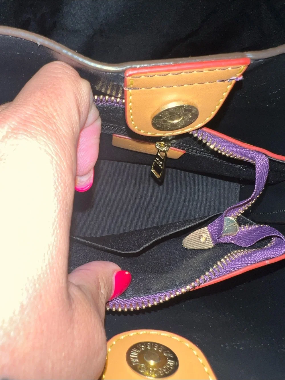 Louis Vuitton “Fashion” Purple Monogram Bucket Bag with Tan Leather - Picture 10 of 13